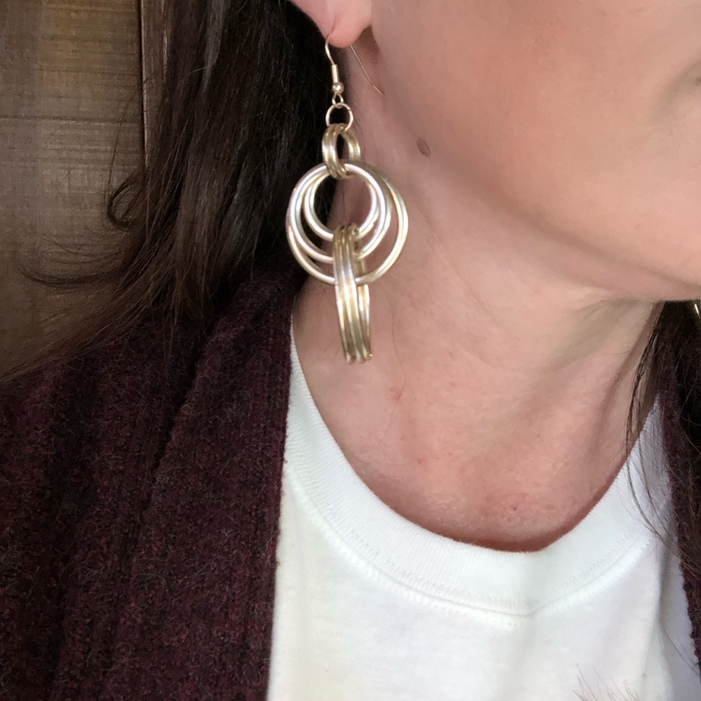 Lightweight Silver Chain / Chandelier Earrings